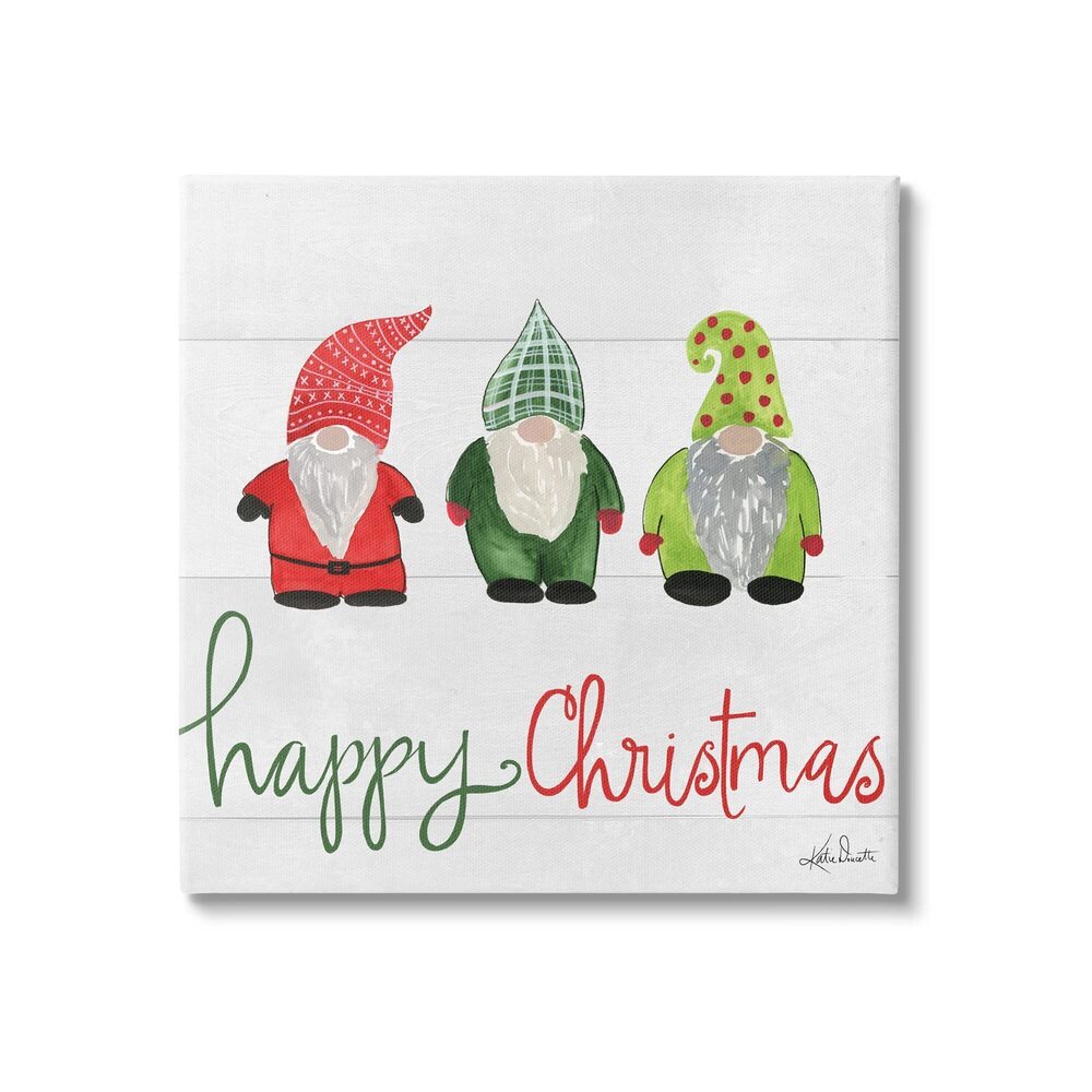 8229 Happy Christmas Jolly Holiday Gnomes Patterned Hats, Design by Katie